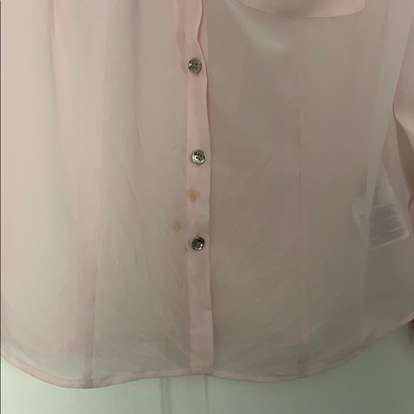 Guess sheer blush button up blouse - Picture 2 of 3